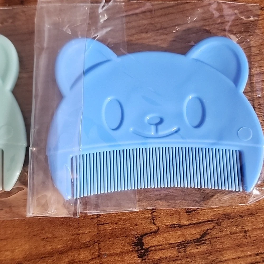 Cute 3pcs Bear-Shaped Soft Baby Scalp Combs/brush Massage Brush For Newborn To